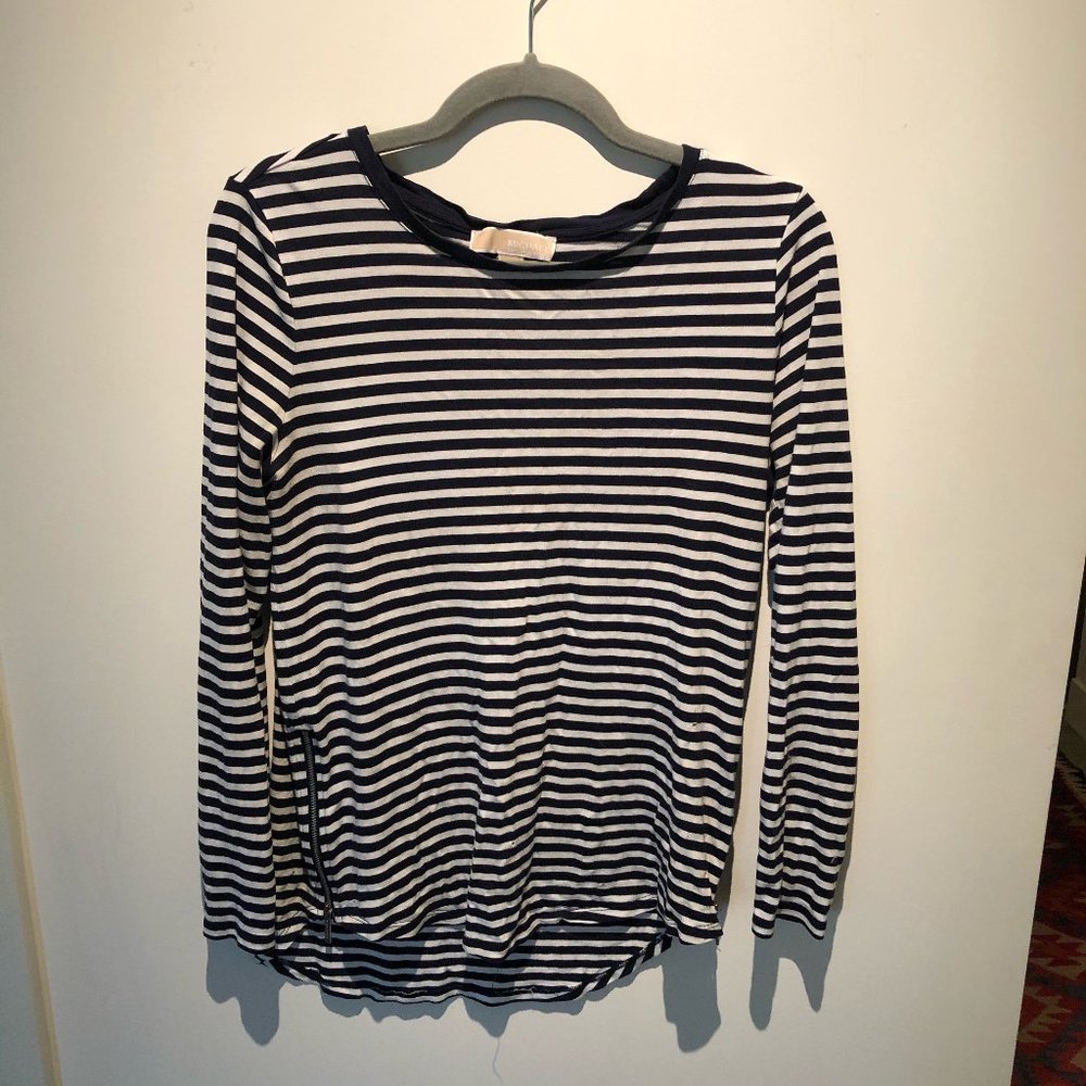 Michael Kohrs navy/white striped top